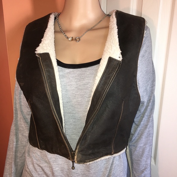 Leather and Sherpa vest from Limited - Picture 2 of 8